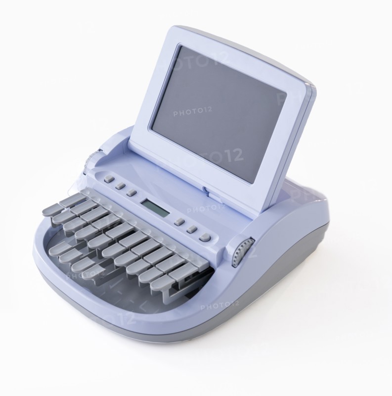 Studio shot of stenograph machine. Photo : Daniel Grill
