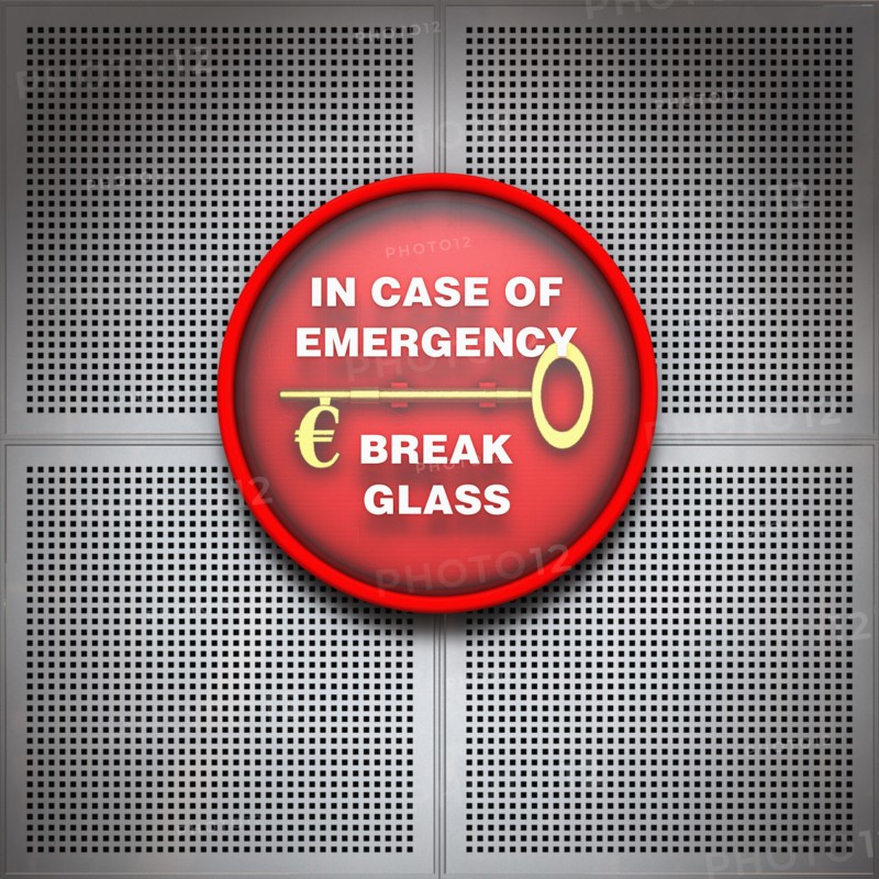Emergency sign with Dollar symbol. Photo: Jon Boyes