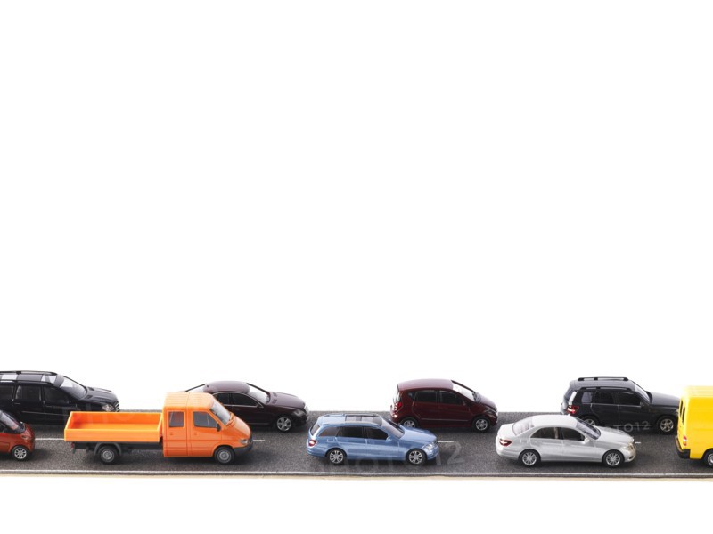 Traffic jam on road. Photo: David Arky