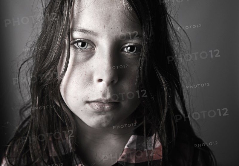 Studio shot of girl (8-9). Photo: Justin Paget
