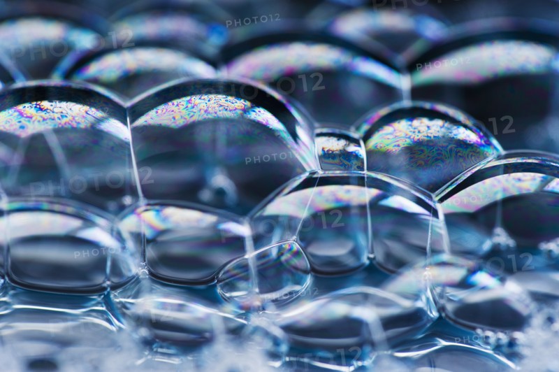 Close up of soap bubbles.