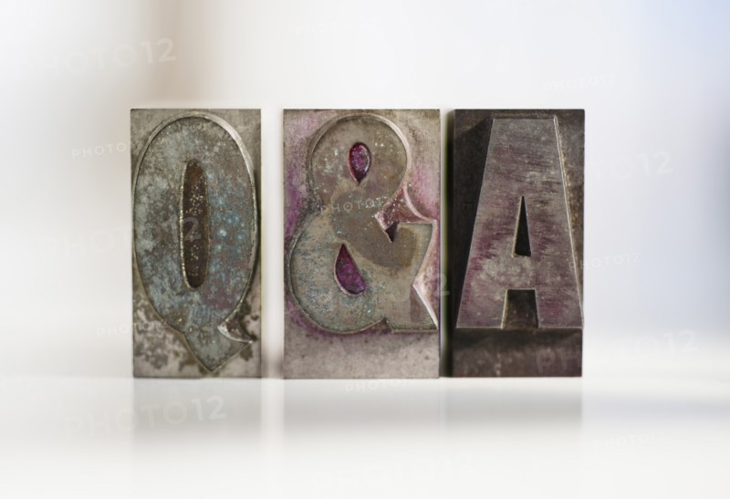 Close up of single word made of printing blocks.