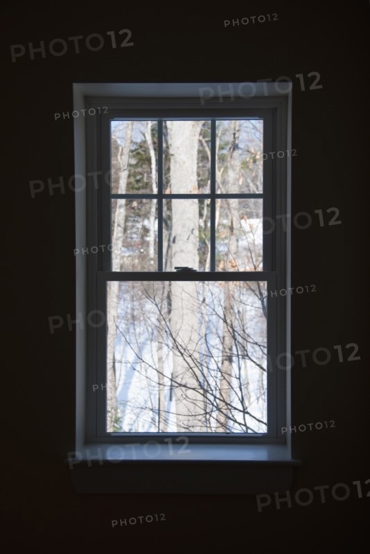 USA, Maine, Camden, dark room with window. Photo: Daniel Grill