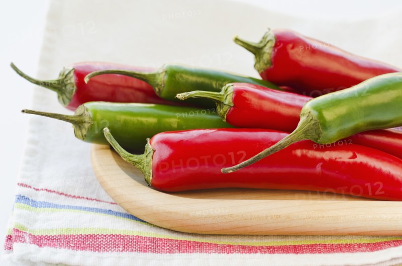 Close up of chili peppers.