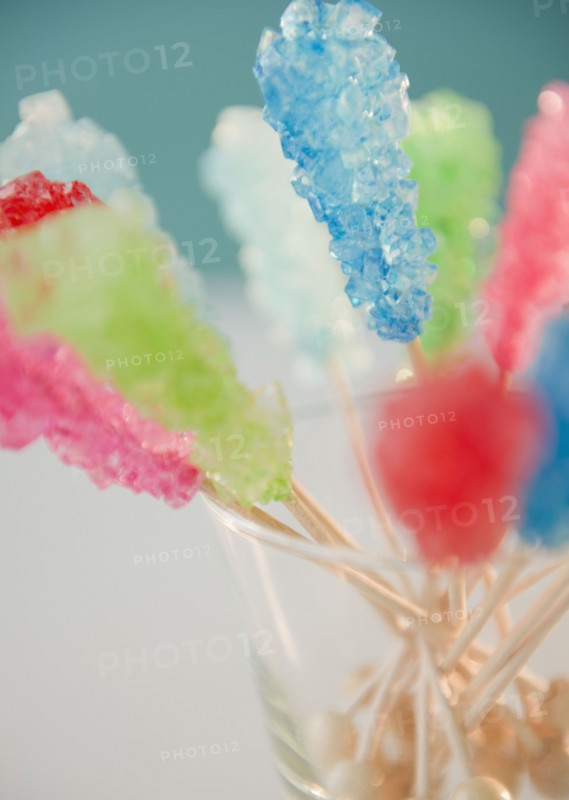 Hard rock candies in glass. Photo: Jamie Grill Photography