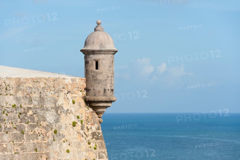 Puerto Rico, Old San Juan, section of El Morro Fortress.