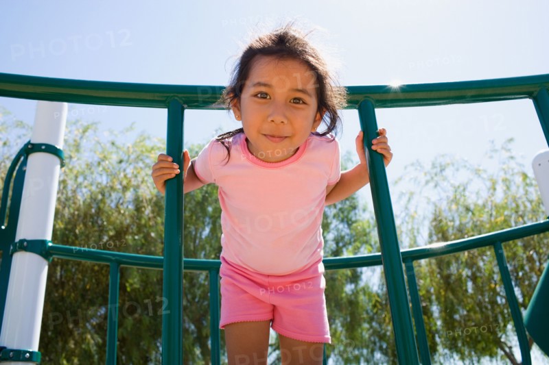 USA, California, Portrait of girl (4-5) at playground. Photo : Noah Clayton