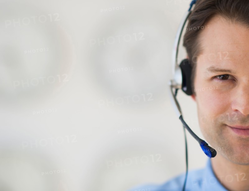 Male customer service representative.