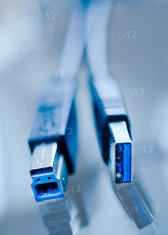 Close up of USB cable.
