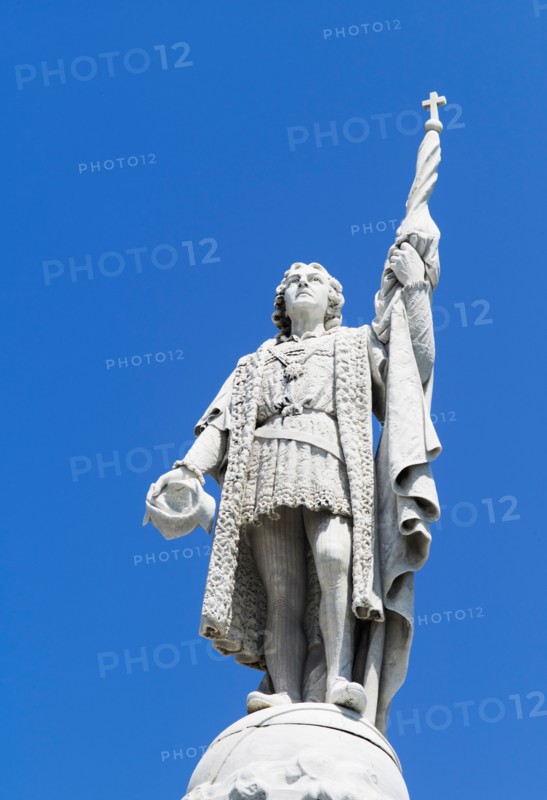 Puerto Rico, Old San Juan, Statue of Christopher Columbus.