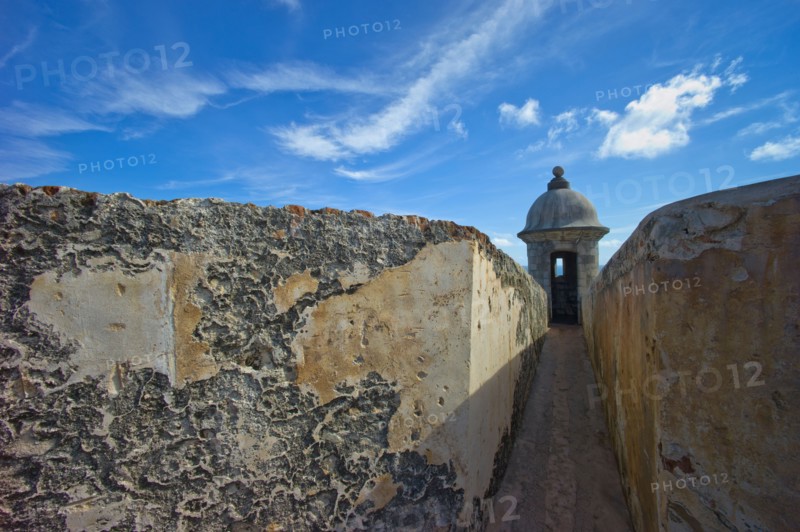 Puerto Rico, Old San Juan, El Morro Fortress, Sentry post.