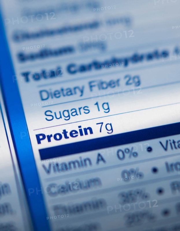 Close-up of nutrition information.