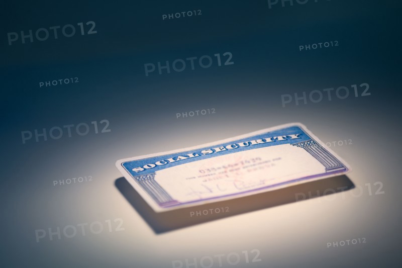 Studio shot of social security card.