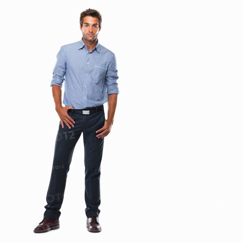 Studio shot of confident business man. Photo: momentimages