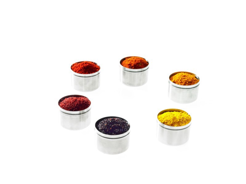 Studio shot of jars with spices. Photo: David Arky