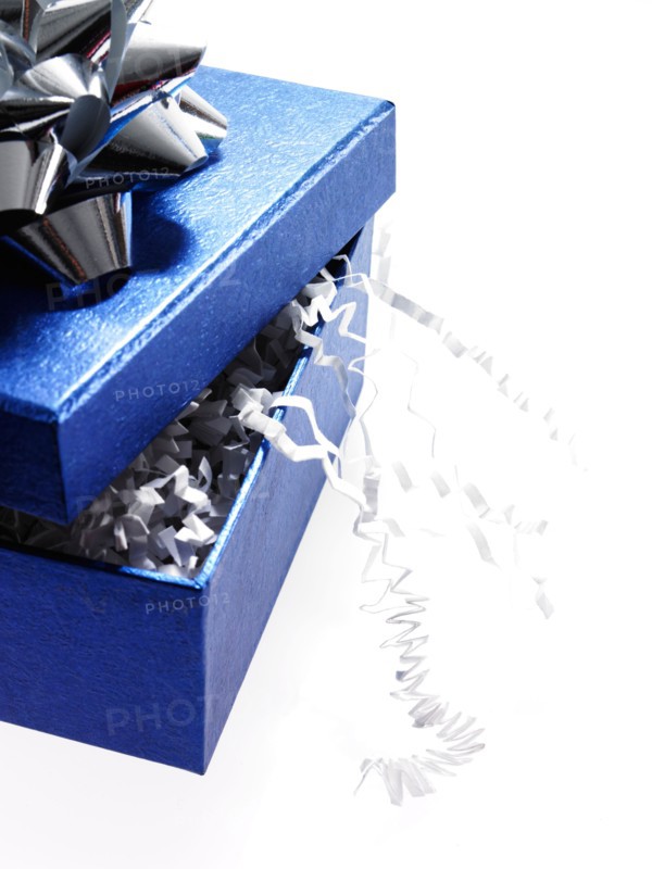 Studio shot of Blue Ribbon and Blue Box on white background. Photo: David Arky