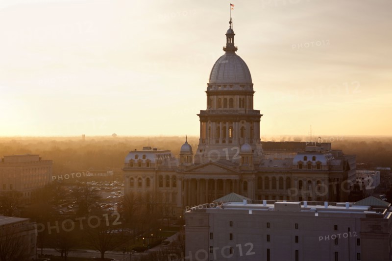 USA, Illinois, Springfield, View of State Capitol of Illinois. Photo: Henryk Sadura