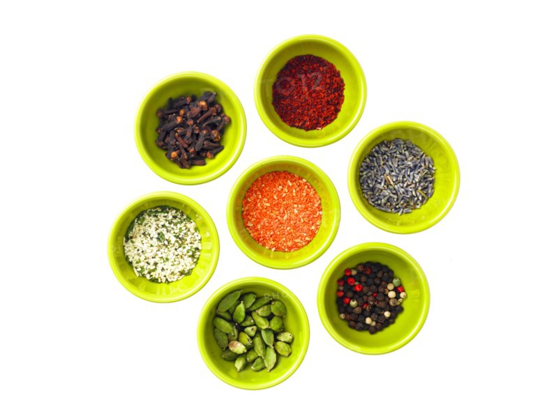 Studio shot of mixed Eastern spices. Photo: David Arky
