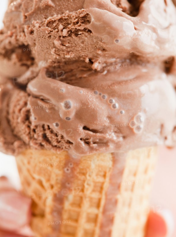 Close up of melting chocolate ice cream. Photo: Jamie Grill