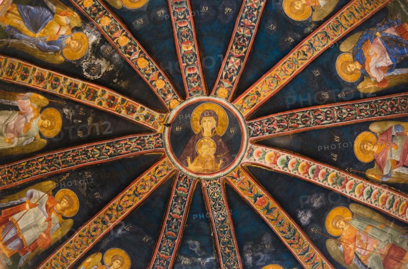 Turkey, Istanbul, Kariye Museum, madonna with child, fresco.