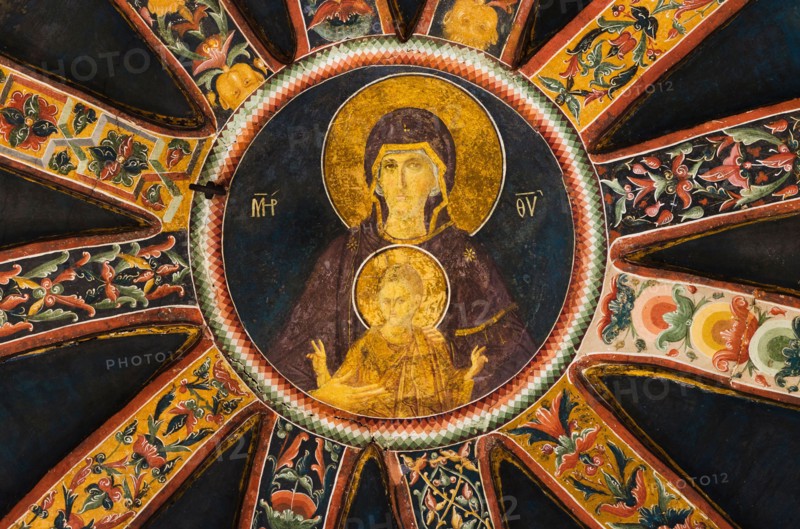 Turkey, Istanbul, Kariye Museum, madonna with child, fresco.