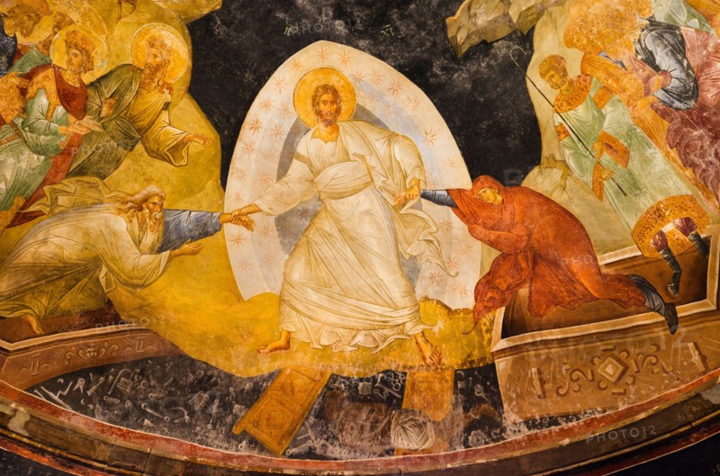 Turkey, Istanbul, Kariye Museum, Jesus Christ, fresco.