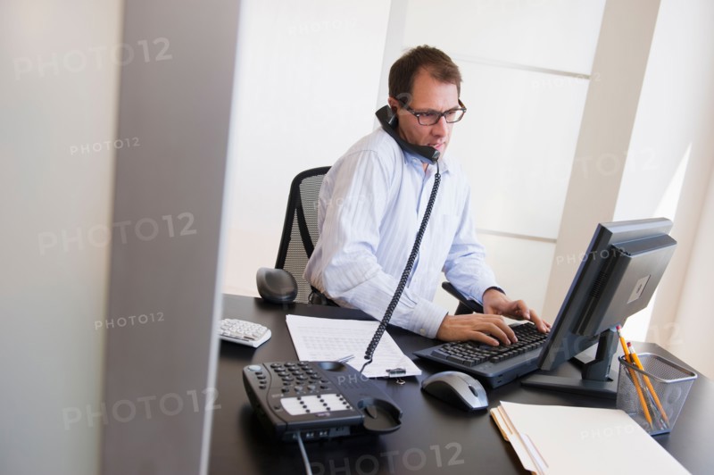 Businessman at work.