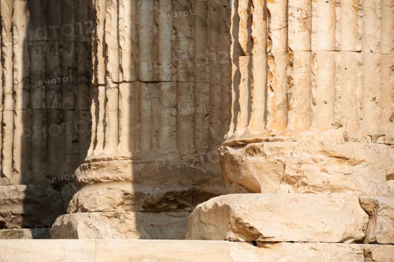 Greece, Athens, Corinthian columns of Temple of Olympian Zeus.
