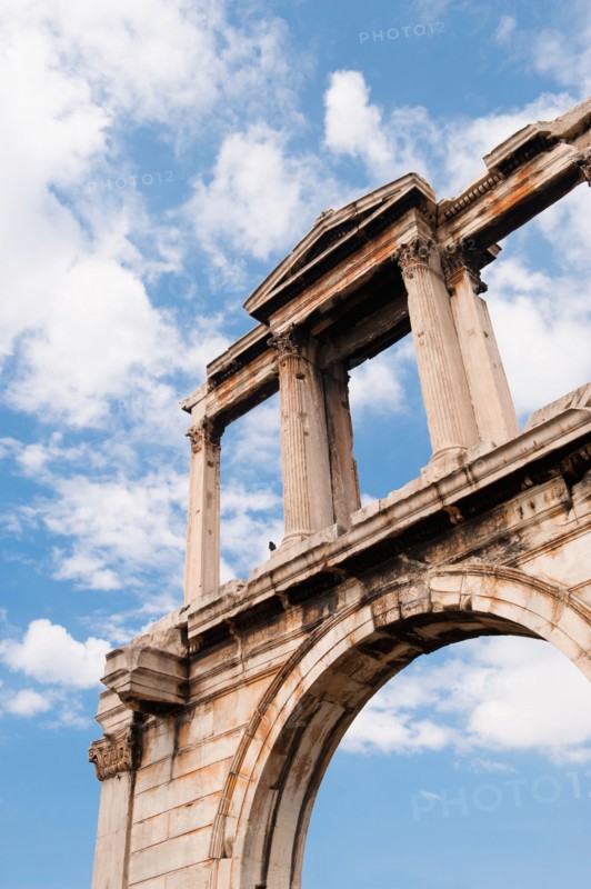 Greece, Athens, Hadrians Gate.