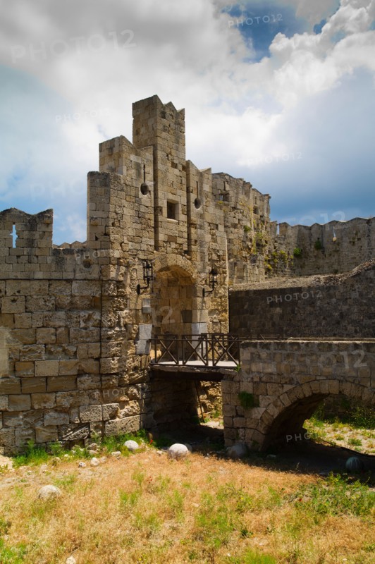 Greece, Rhodes, Entrance to Medieval old town.