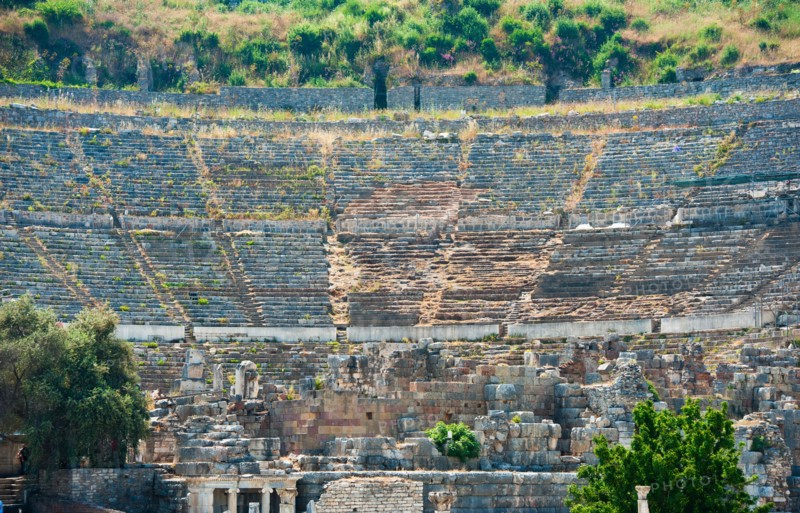 Turkey, Ephesus, Roman amphitheatre.