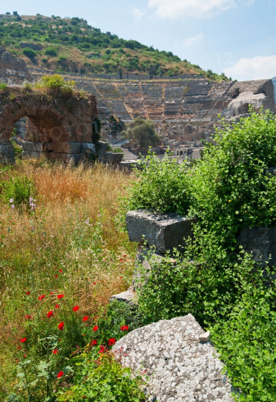 Turkey, Ephesus, Roman amphitheatre.