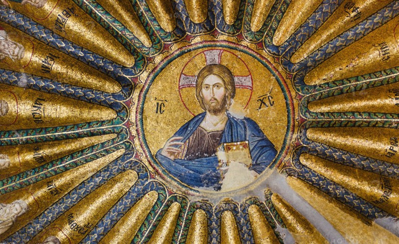 Turkey, Istanbul, Kariye Museum, Jesus Christ, fresco.