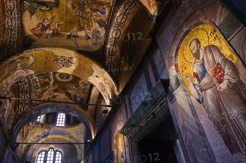 Turkey, Istanbul, Church of St Saviour in Chora interior.