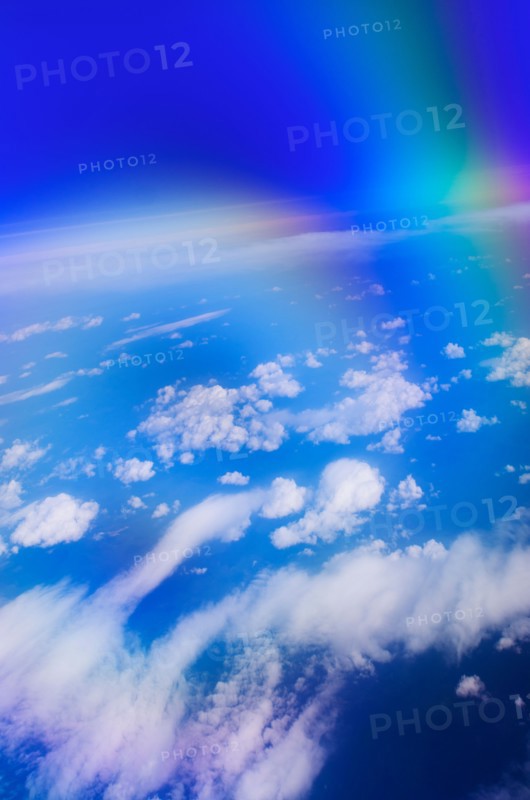 Aerial view of clouds over sea.