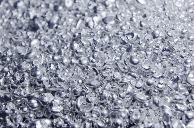 Melted silver.