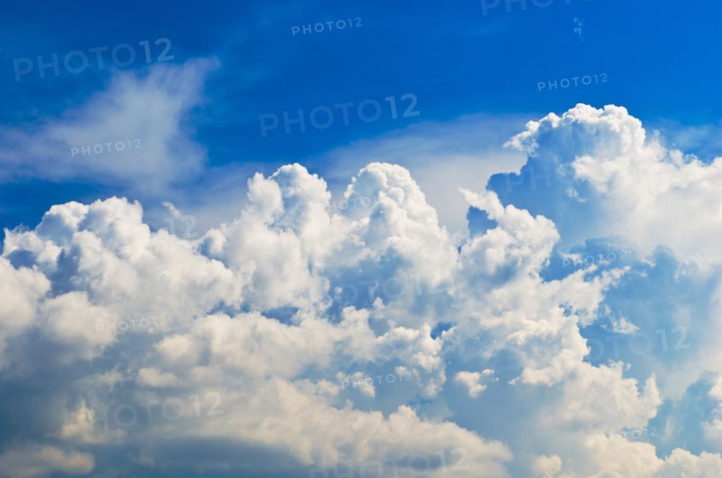 Fluffy white clouds.