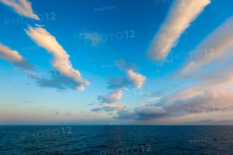 Greece, Clouds over Aegean Sea.