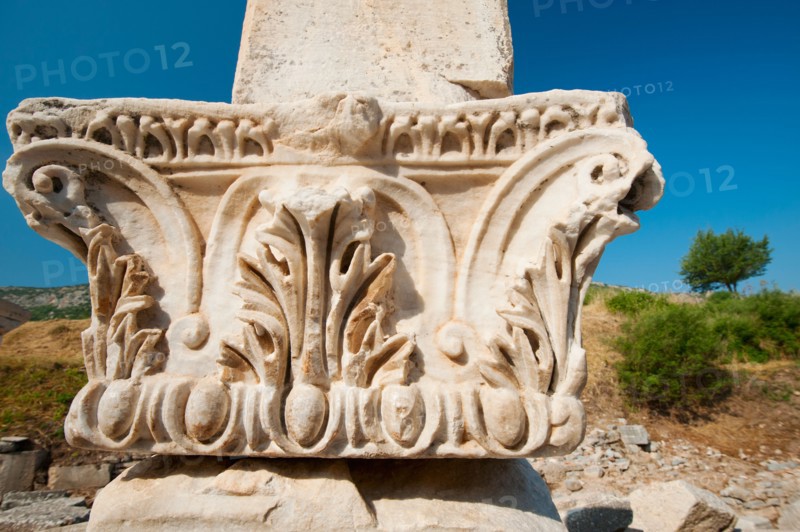 Turkey, Ephesus, Corinthian column.