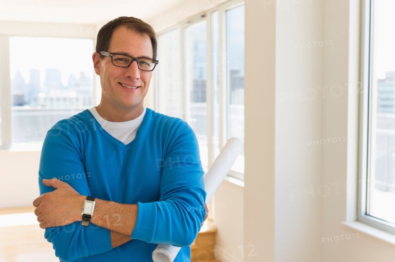 Portrait of architect in office.