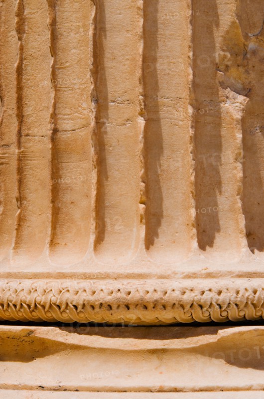 Greece, Athens, Acropolis, Doric column of Propylaea.