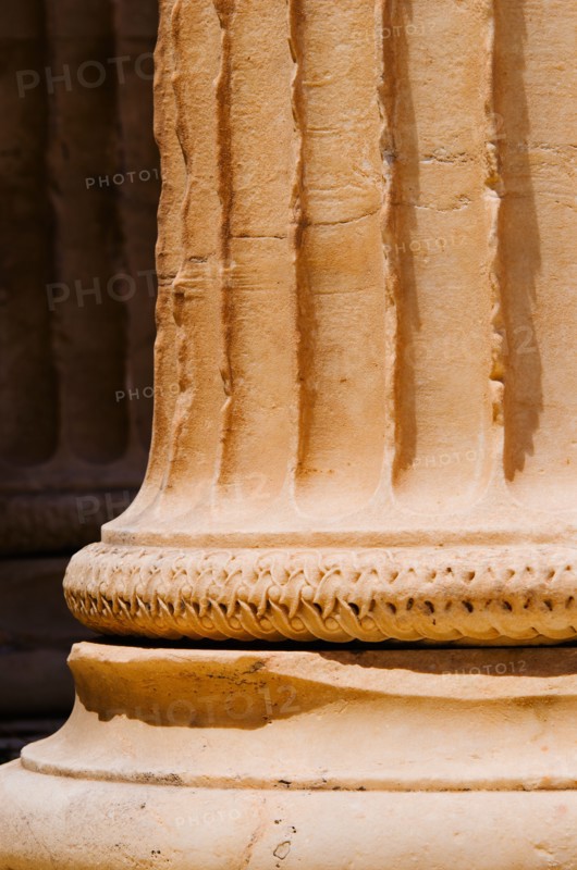 Greece, Athens, Acropolis, Doric column of Propylaea.