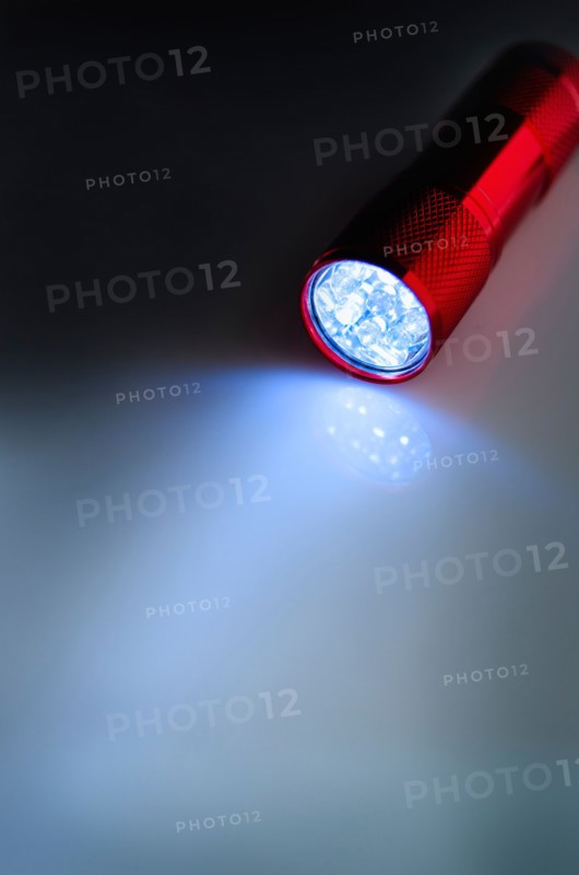 Illuminated flashlight.