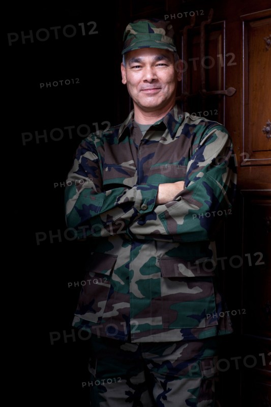 Portrait of mature man wearing military uniform. Photo : db2stock
