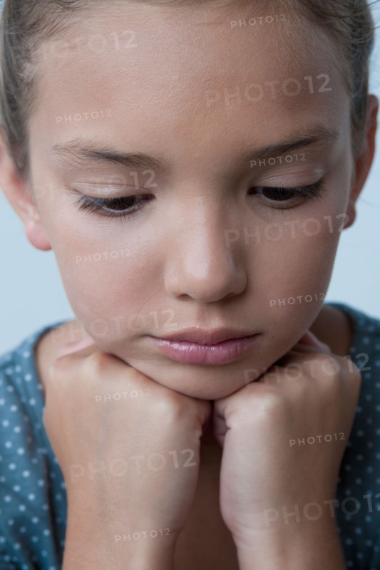 Studio portrait of girl (8-9). Photo: Rob Lewine