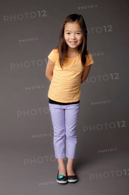 Studio portrait of girl (8-9). Photo: Rob Lewine