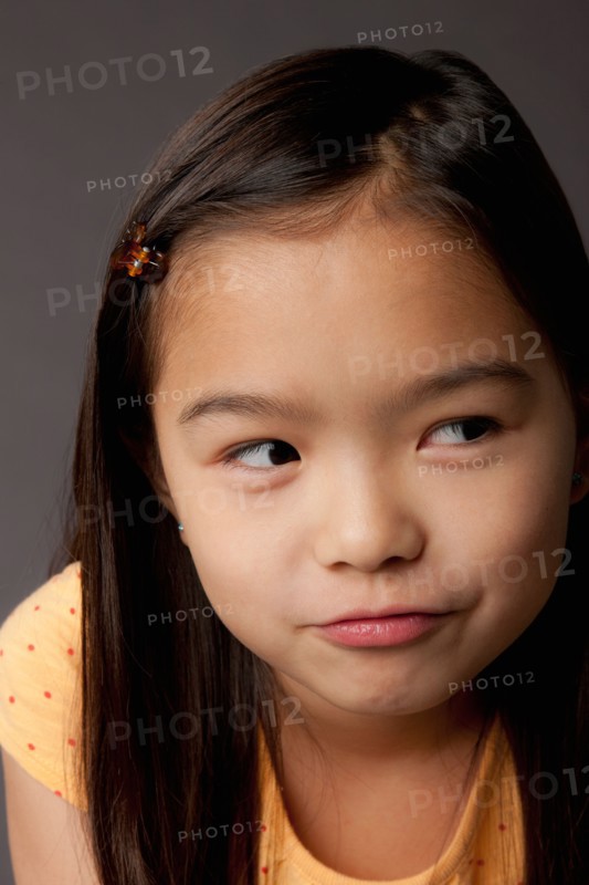 Studio portrait of girl (8-9). Photo: Rob Lewine