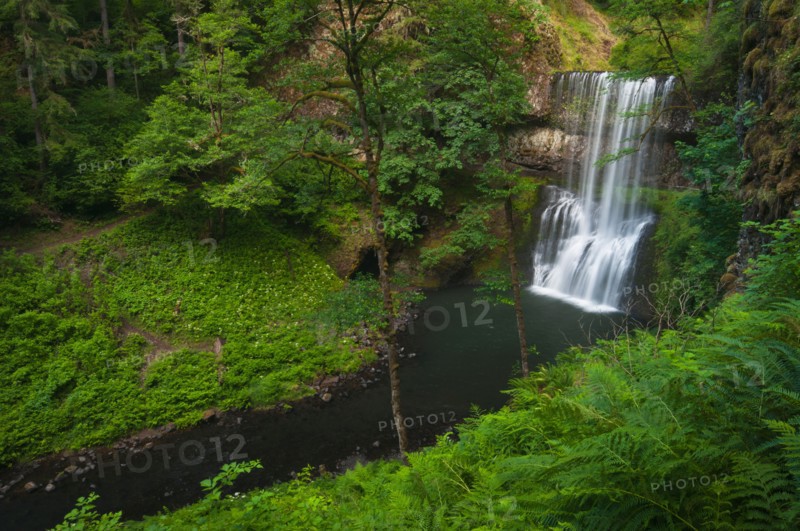 USA, Oregon, Silver Falls State Park, Lower South Falls. Photo : Gary J Weathers