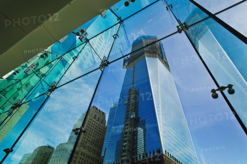 USA, New York City, Freedom Tower under construction.