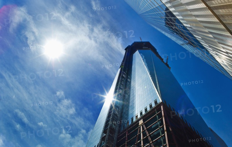 USA, New York City, Freedom Tower under construction.